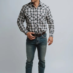 Camisa Hannover Cua Franela Gris Negro 360