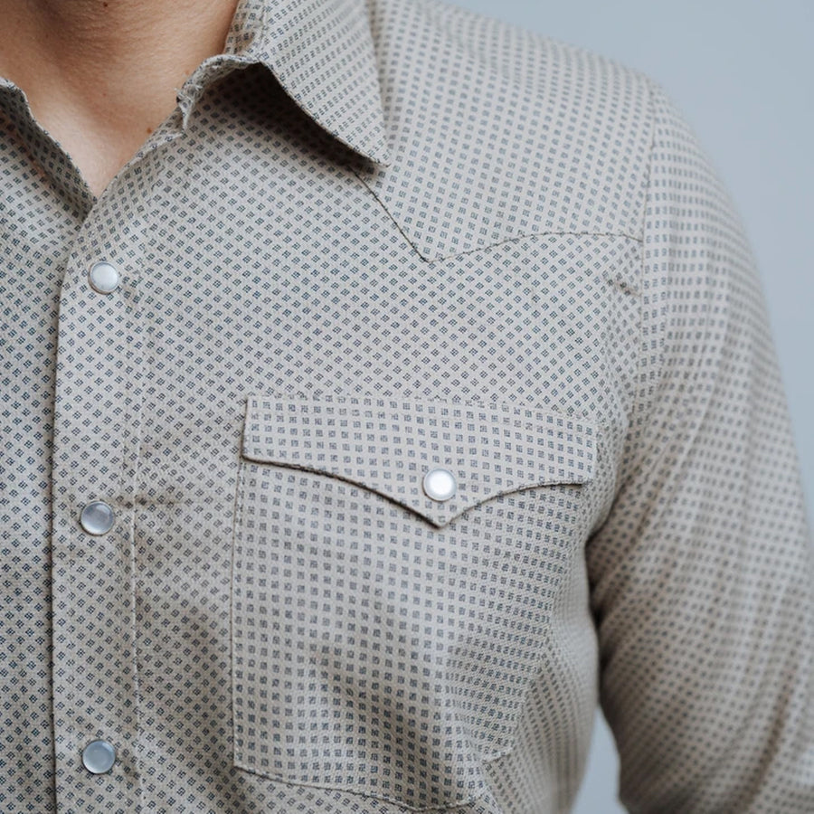 Camisa Custer Estampada Milan Beige 003