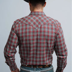 Camisa Hannover Cua Franela Gris Rojo 359