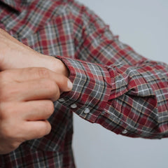 Camisa Hannover Cua Franela Gris Rojo 359