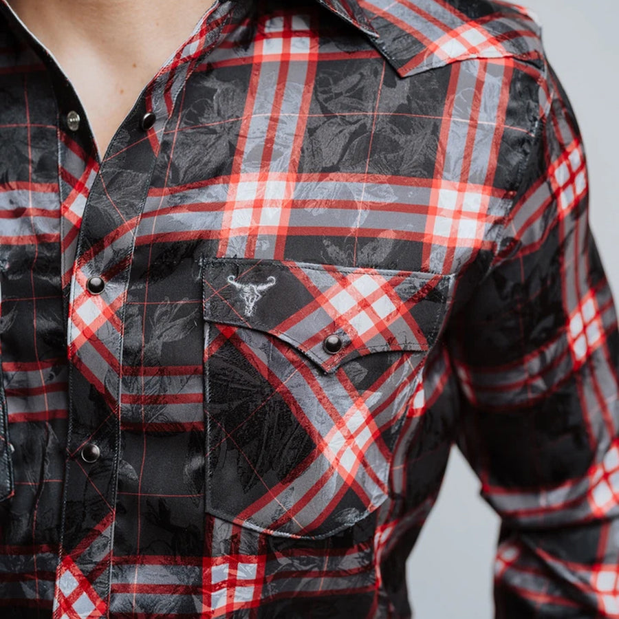 Camisa Cactus Cuadros Negro/Rojo Yakard 110