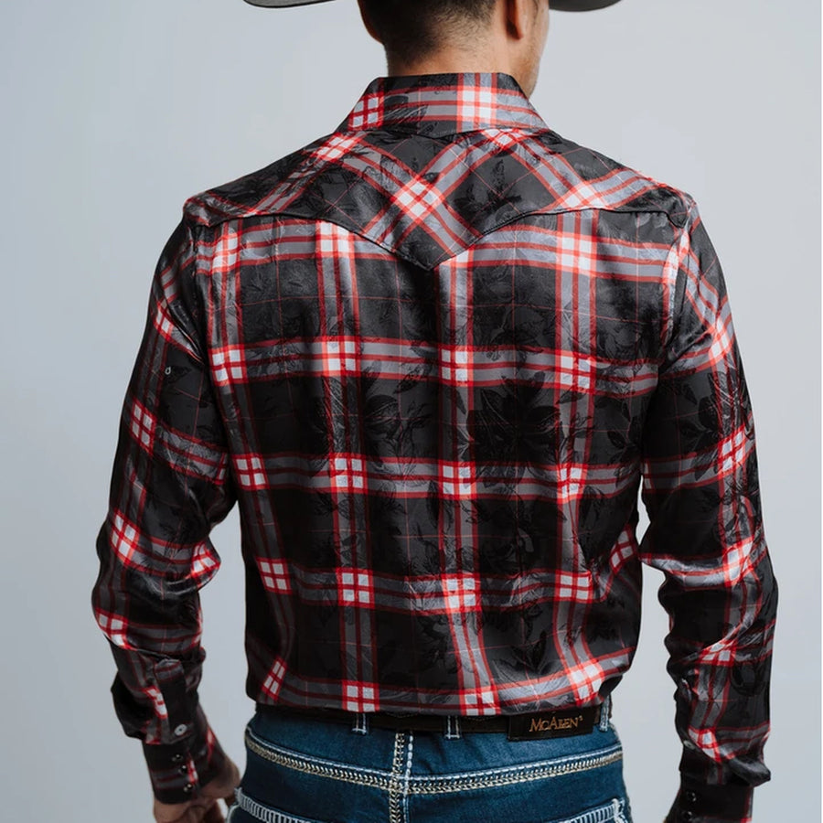 Camisa Cactus Cuadros Negro/Rojo Yakard 110