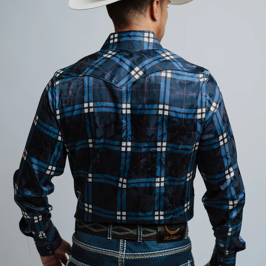 Camisa Cactus Cuadros Azul/Blanco Yakard 111