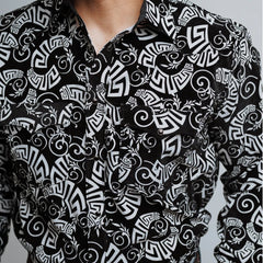 Camisa Cactus Est Blanco/Negro Flock 113