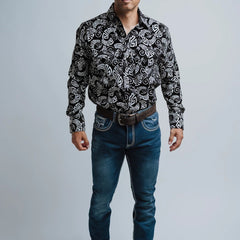 Camisa Cactus Est Blanco/Negro Flock 113