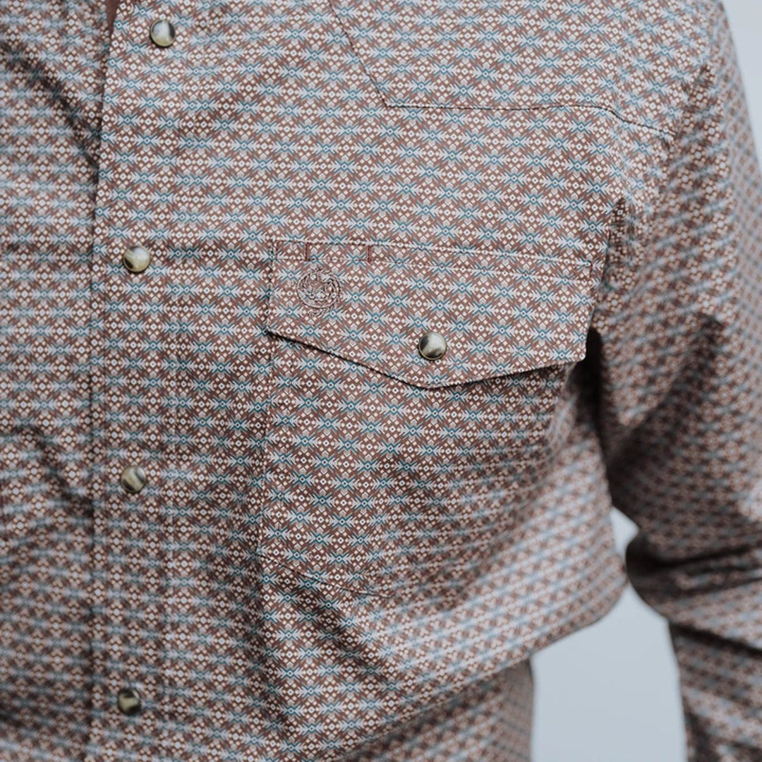 Camisa Wrangler George Strait Est Marron 234