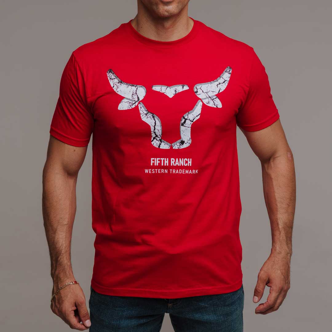 Playera 5th Ranch Roja Logo 003