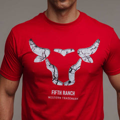 Playera 5th Ranch Roja Logo 003