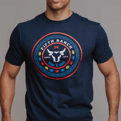 Playera 5th Ranch Azul Aztek 005