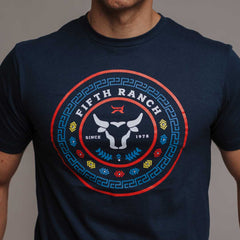 Playera 5th Ranch Azul Aztek 005