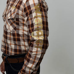 Camisa Wrangler Cua Café Bord Logo 166