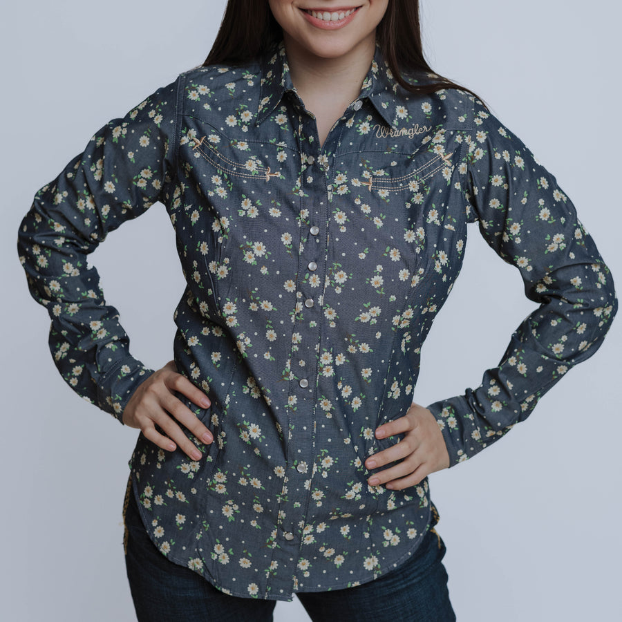 Blusa Wrangler Estampada Flores 064