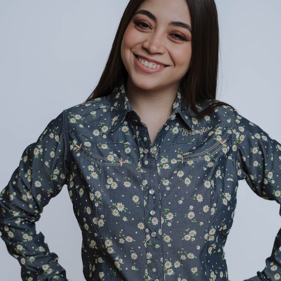 Blusa Wrangler Estampada Flores 064