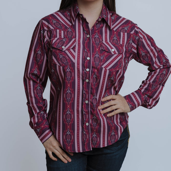 Blusa American West Estampada Checotah Rosa 008