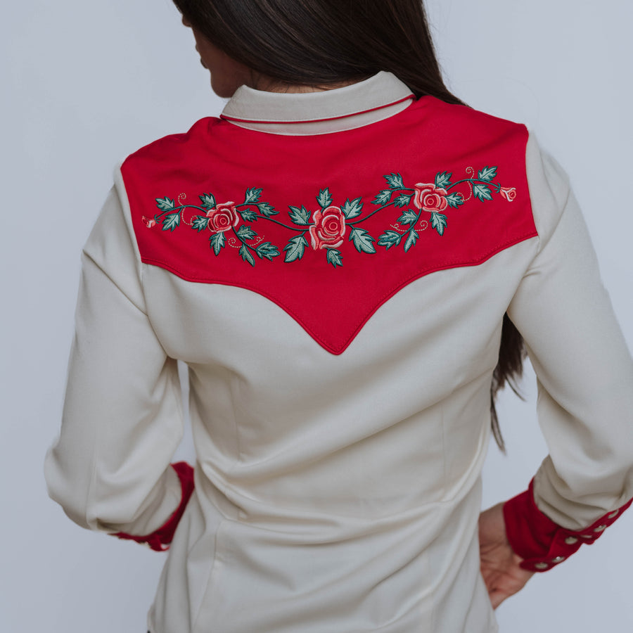 Blusa Scully Bord Perla Retro 007