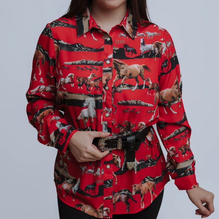Blusa Fashion Express Estampada Caballo Redonda 002