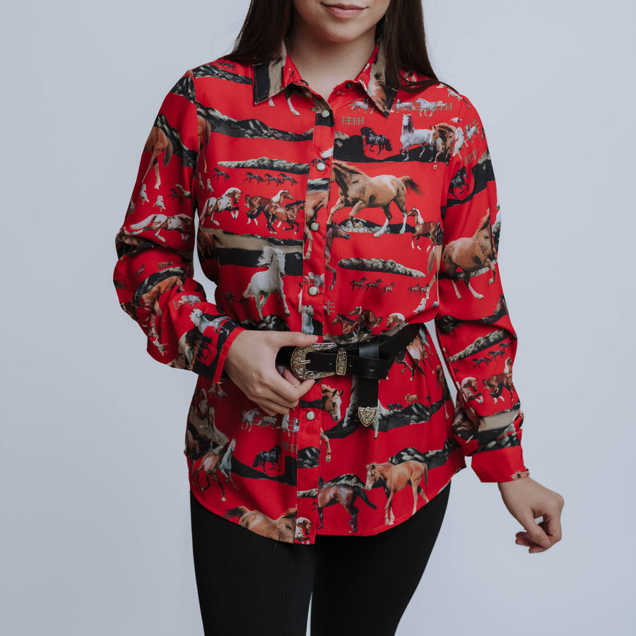 Blusa Fashion Express Estampada Caballo Redonda 002