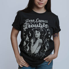 Playera Country Deep Trouble Black 003