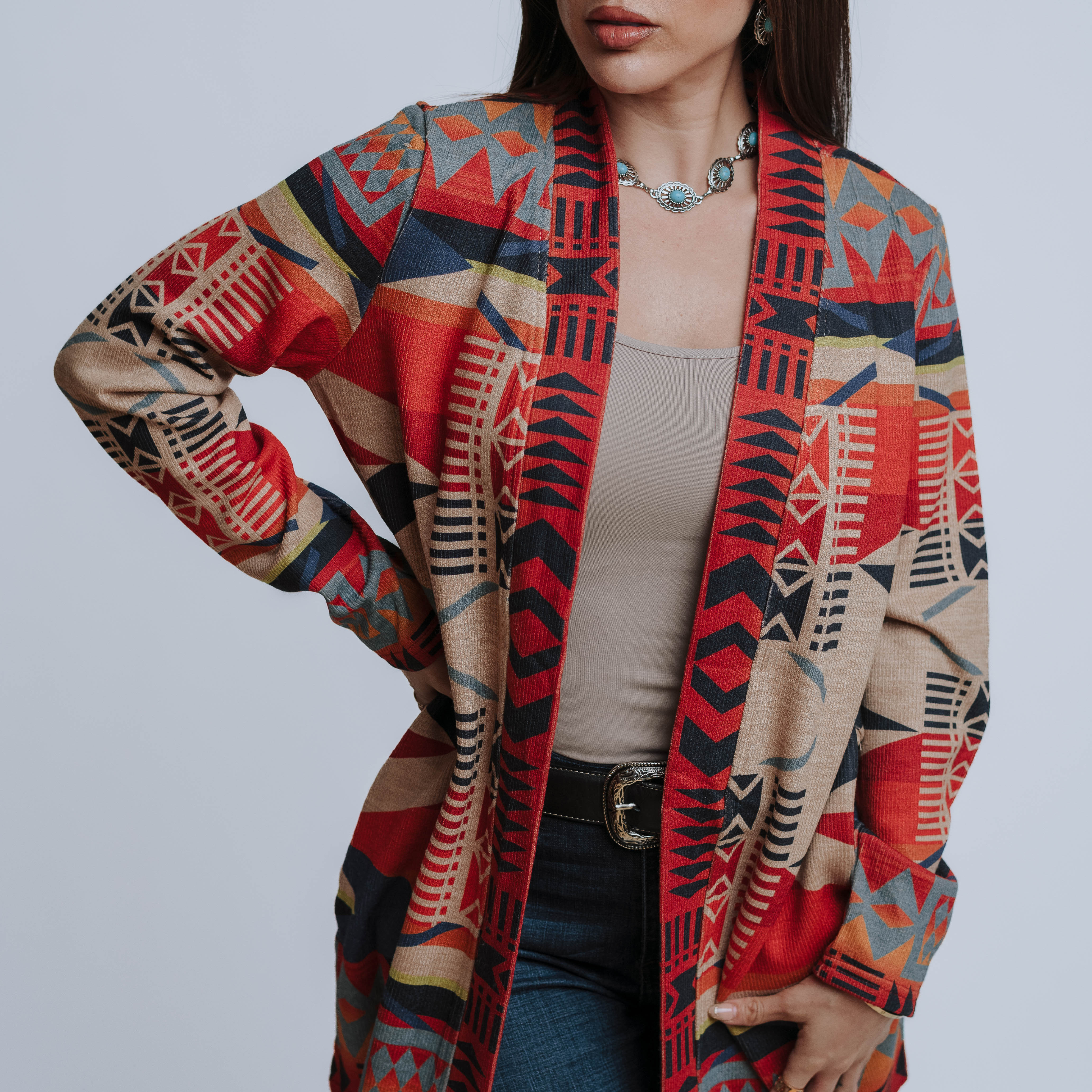 Cardigan Faex Nativo Multicolor 022