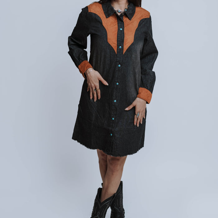 Vestido Fashion Express Mezclilla Negro 025