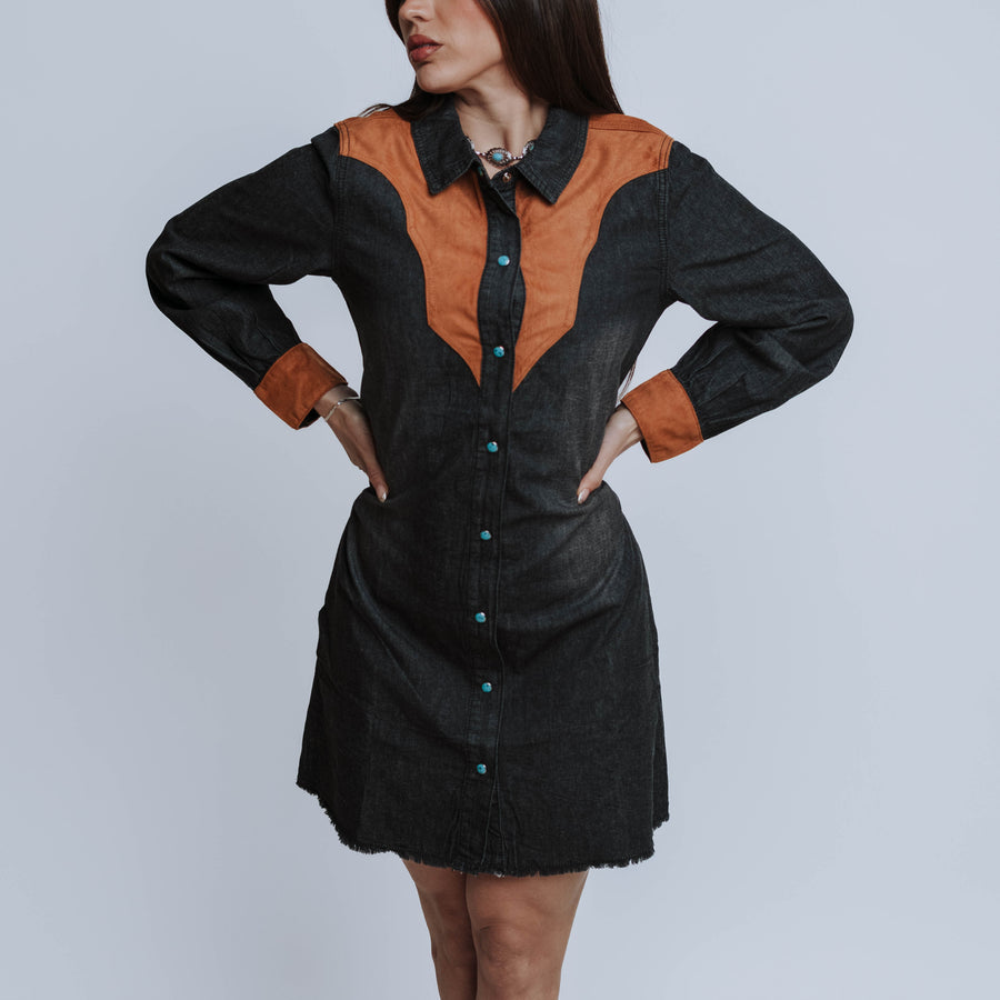 Vestido Fashion Express Mezclilla Negro 025