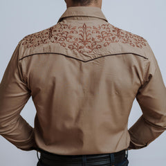 Camisa Wild Bull Bord Khaki Café 068