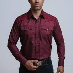 Camisa Wild Bull Bord Vino Vino 070