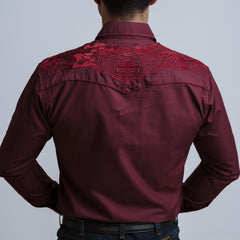 Camisa Wild Bull Bord Vino Vino 070