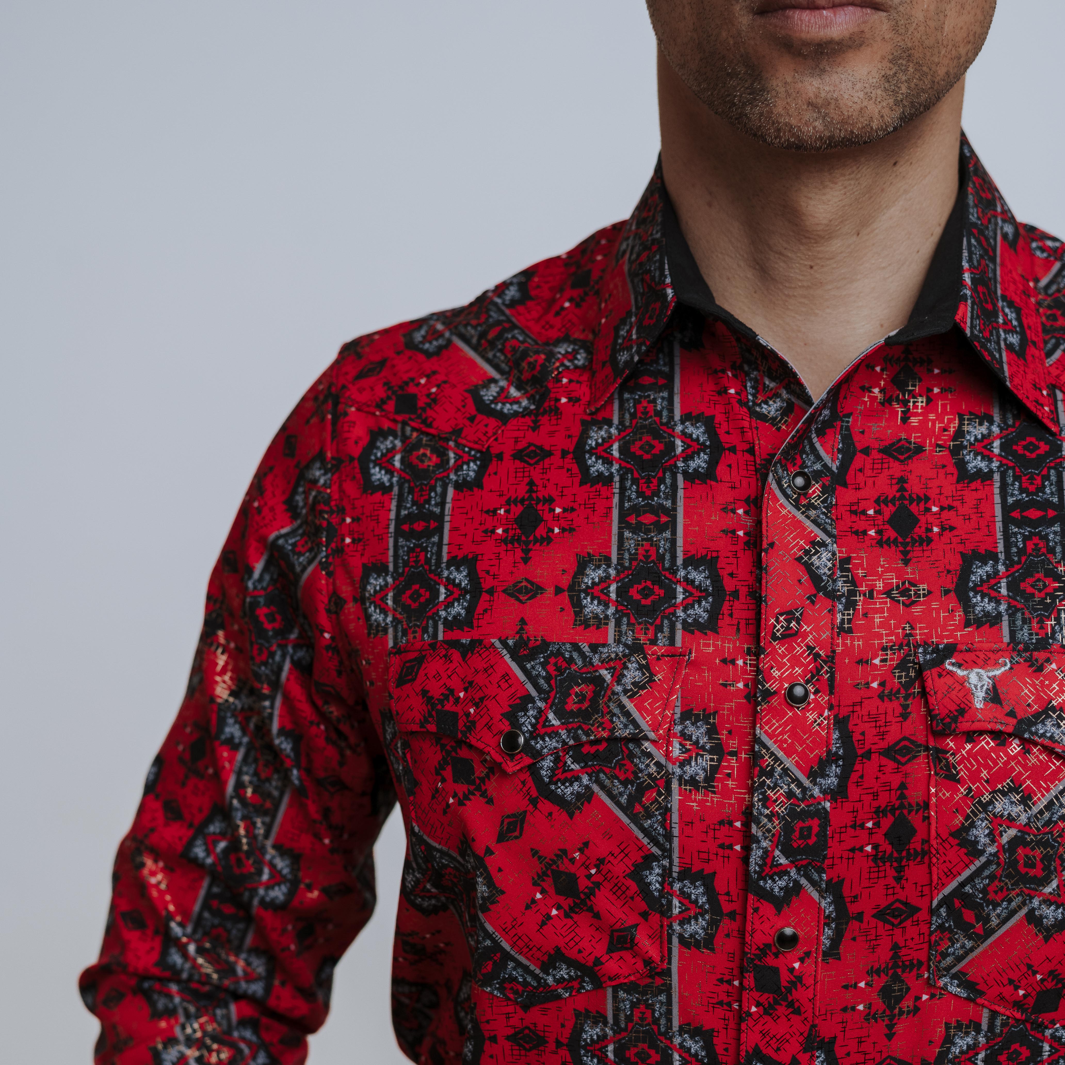 Camisa Cactus Est Foil Rojo/Negro 098