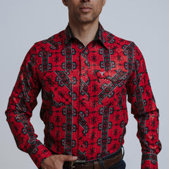 Camisa Cactus Est Foil Rojo/Negro 098