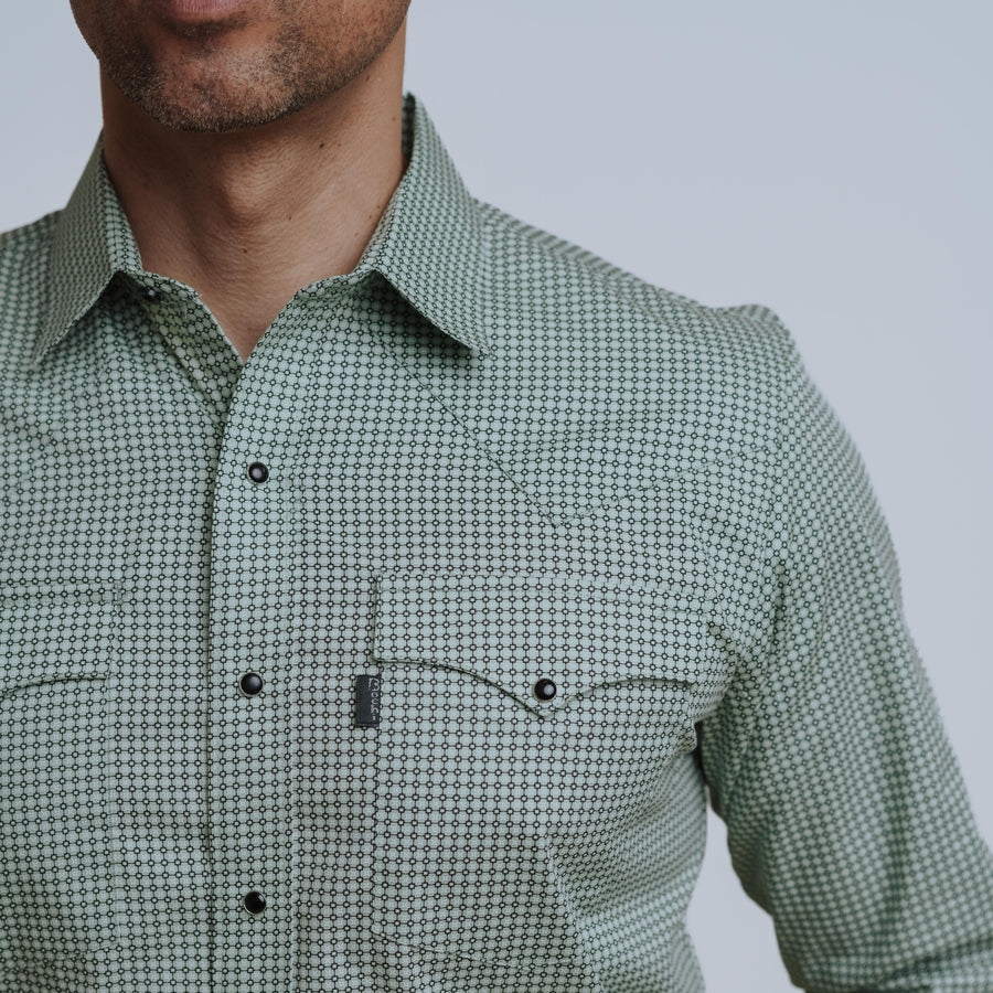 Camisa Bochi Estampada Olivo 008