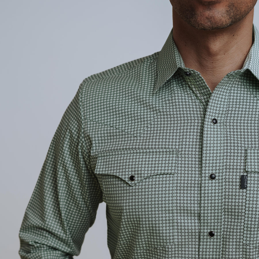 Camisa Bochi Estampada Olivo 008