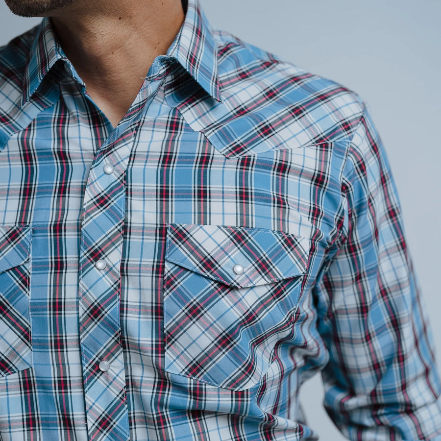 Camisa Hannover Cuadros Azul Rojo 327