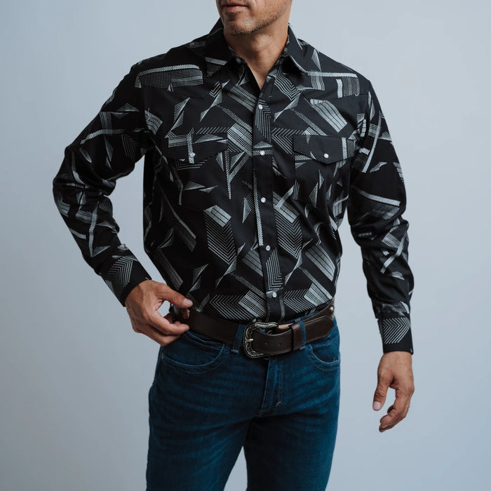 Camisa Hannover Estampada Puntos Negro Blanco 332