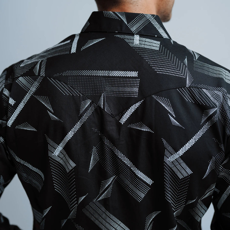 Camisa Hannover Estampada Puntos Negro Blanco 332