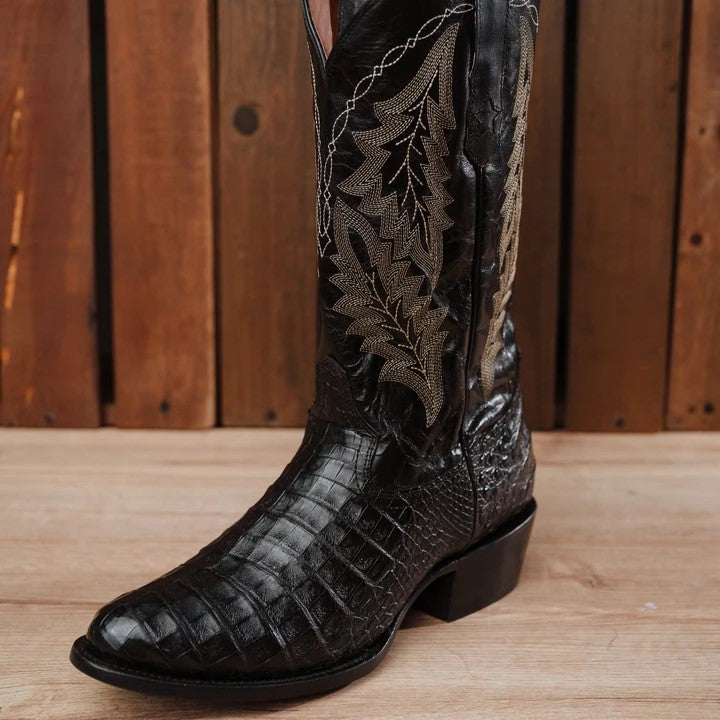 Bota Tony Lama Caiman Belly Negro 005