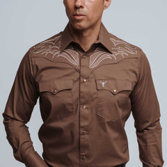 Camisa Cactus Bord Moka 086