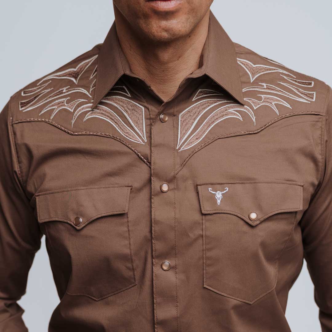 Camisa Cactus Bord Moka 086