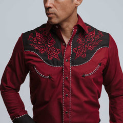 Camisa Rangers Estilo: Bordada Vino 058