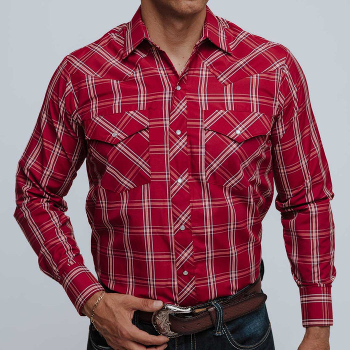 Camisa Hannover Cuadros Rojo 250