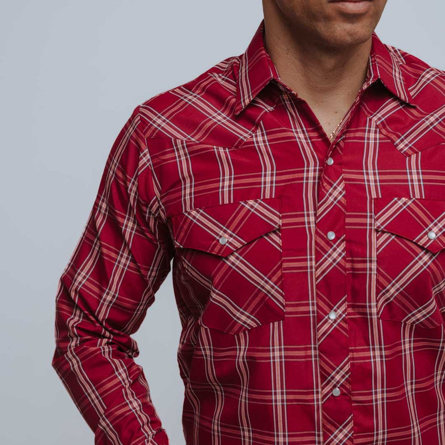 Camisa Hannover Cuadros Rojo 250
