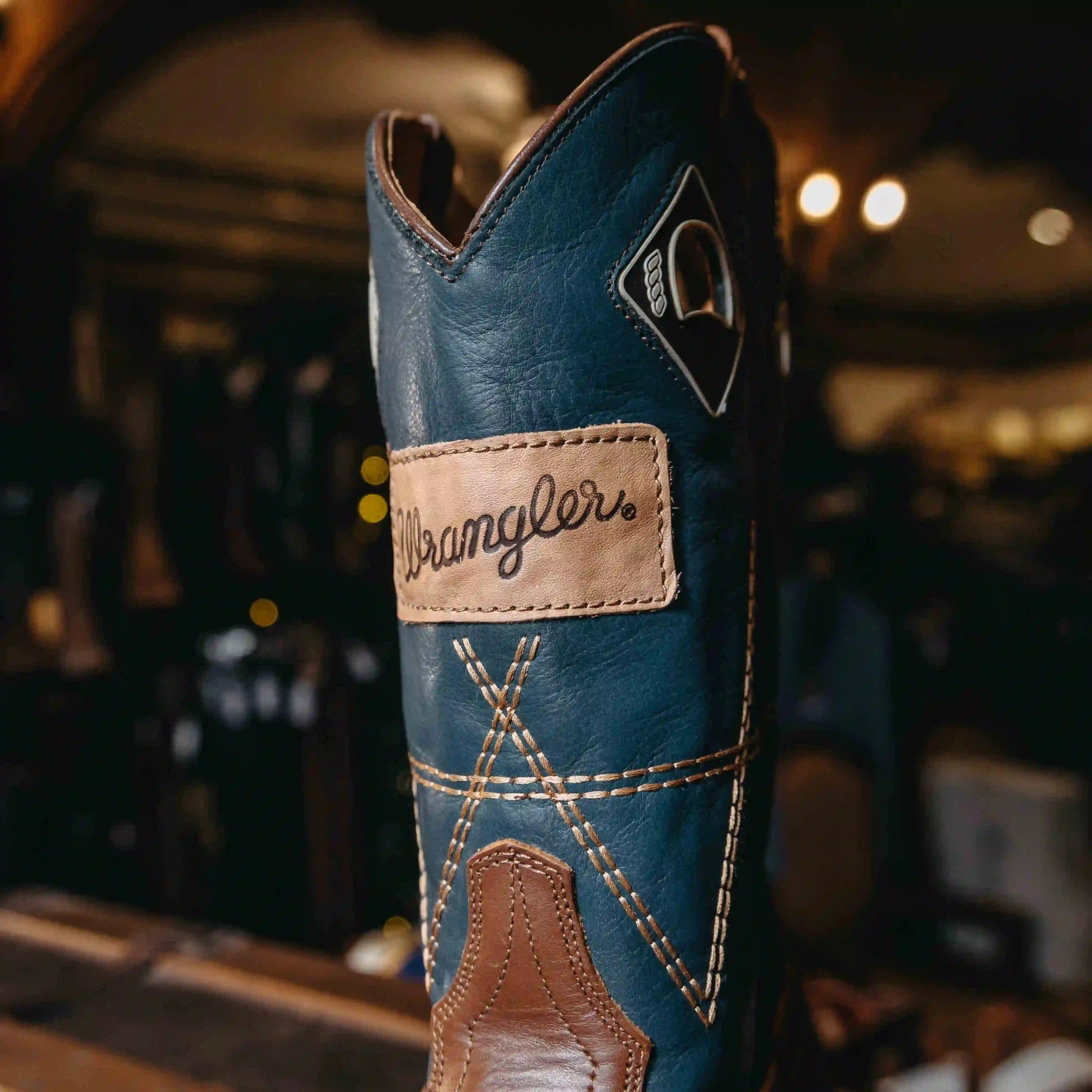 Bota Wrangler Legend Azul/Cafe H-500 003