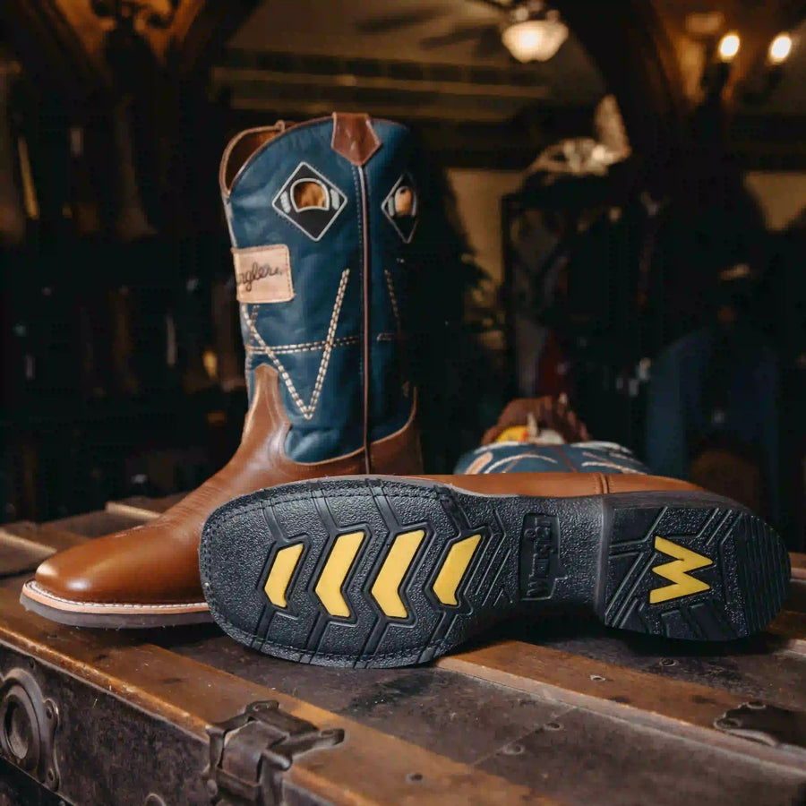 Bota Wrangler Legend Azul/Cafe H-500 003