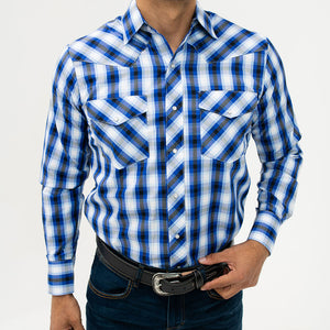 Camisa Hannover Cuadros Azul 185