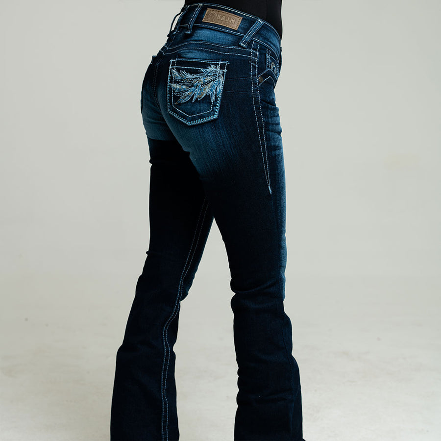 Pantalón Kajm Cintura Media Plumas Dk 013