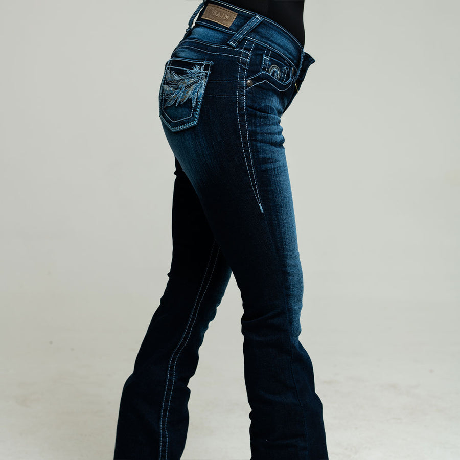 Pantalón Kajm Cintura Media Plumas Dk 013
