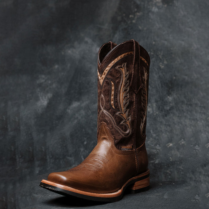 Bota Tejano Style Rodeo Savat Camel 012