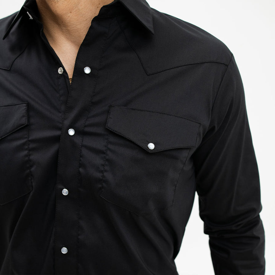 Camisa Hannover Lisa Básica Negra 011
