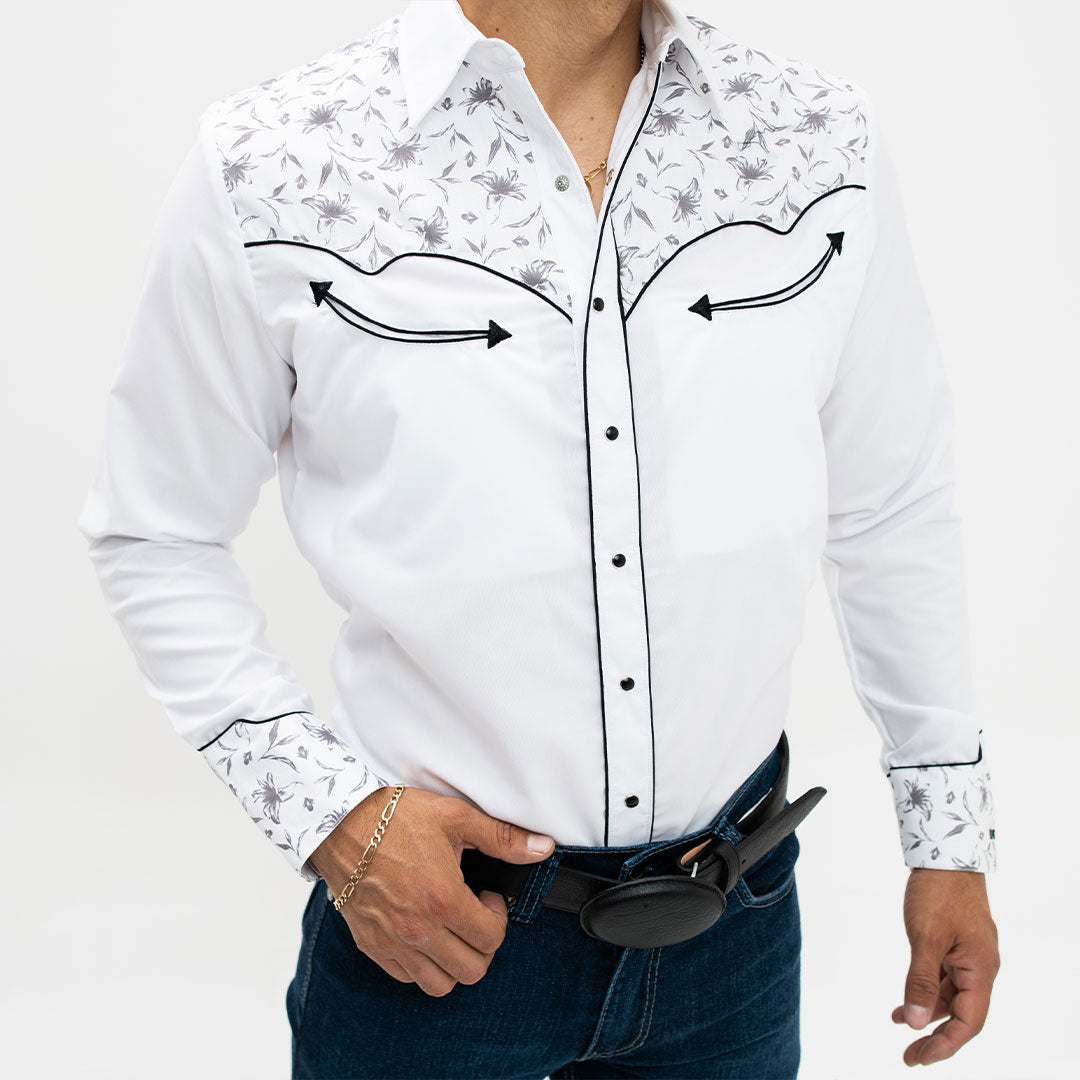 Camisa Rangers Estampada Blanco Flores 053