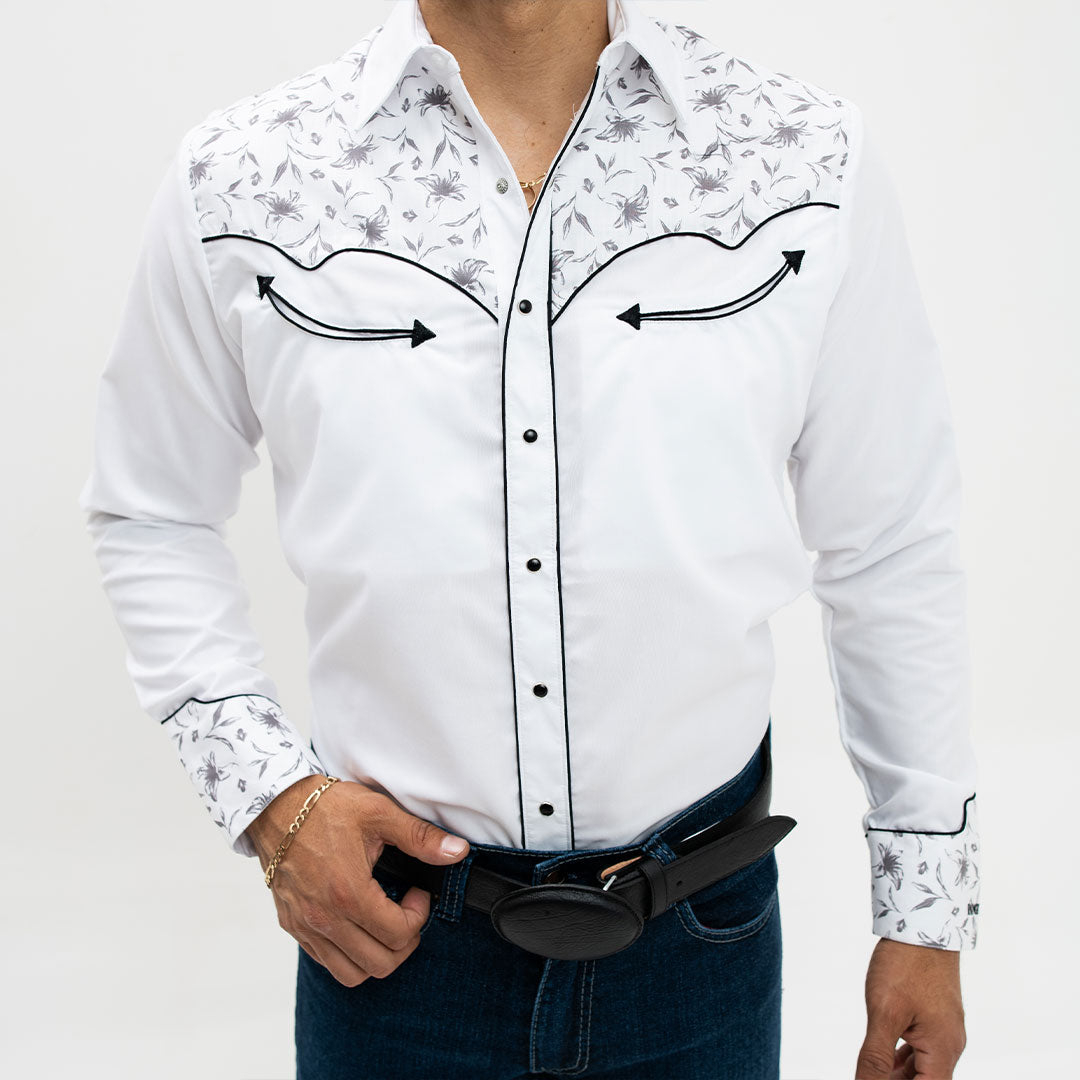 Camisa Rangers Estampada Blanco Flores 053